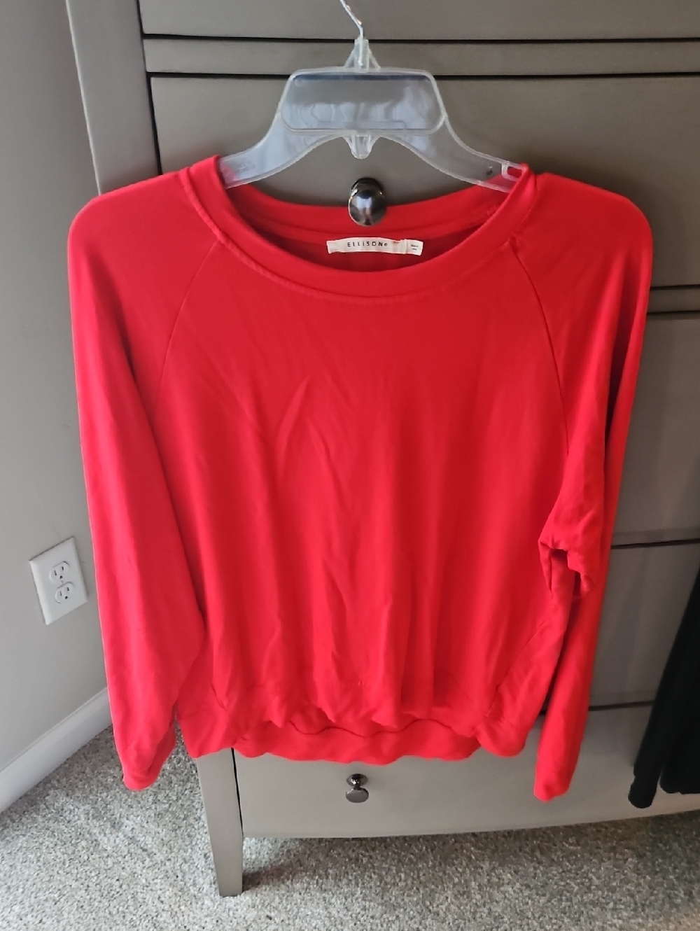 Ellison Bright Coral Crewneck Sweatshirt